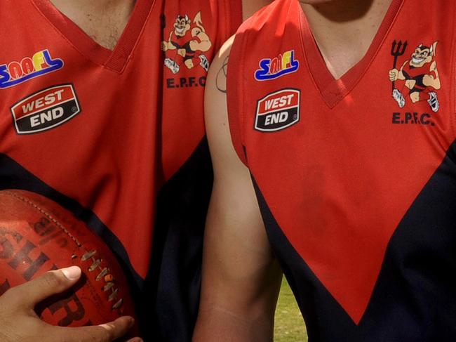 Eastern Park Football Club is imposing inhouse suspensions and threatening to deregister players in a bid to curb poor on and off-field behaviour. Eastern Park Football players L-R Corey Pavlovich,  Raymond Smith and Alex Winter with club president Damien Griffiths.