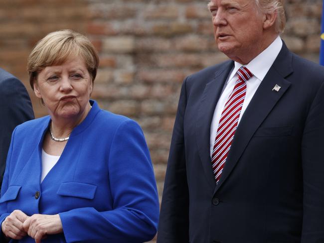 Mrs Merkel has not held back in her assessment of what a Trump presidency means for Europe. (AP Photo/Evan Vucci)