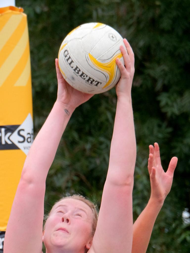 A Grade netball BFL: Modewarre v Queenscliff. Modewarre Goal shooter Abbey Middleton Picture: Mark Wilson