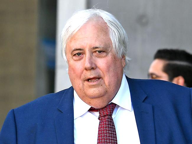 Clive Palmer leaves Supreme Court.Wednesday July 24, 2019. (AAP image, John Gass)