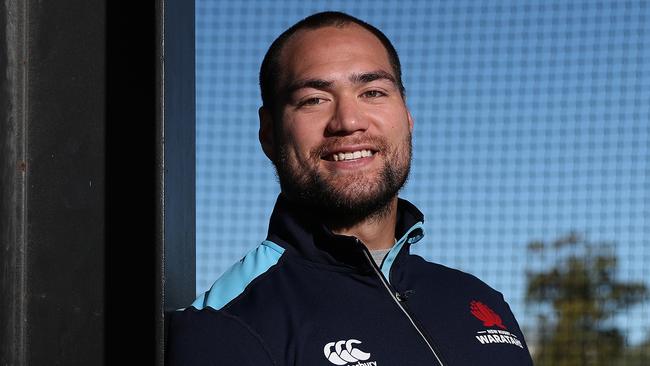 HOLD SUNDAY TELEGRAPH ONLY - Parramatta Eels NRL star Tepai Moeroa, who is switching codes to join the NSW Waratahs next season, poses for a portrait at Waratahs headquarters in Daceyville, Sydney. Picture: Brett Costello