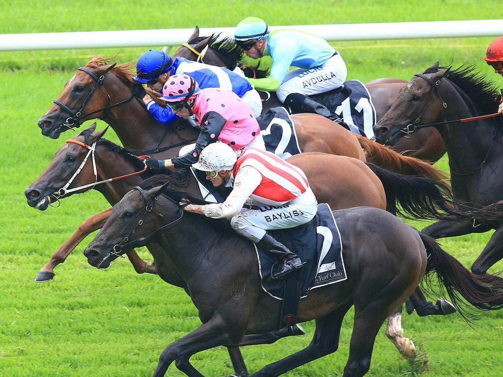 Derryn ridden by Regan Bayliss wins race 3 at Rosehill Gardens on Golden Slipper day. Picture: Jenny Evans