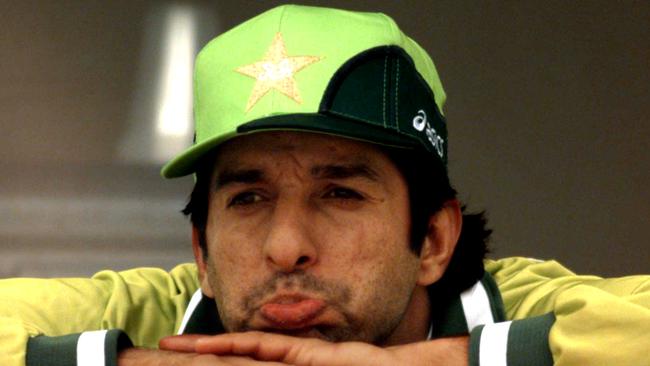 Cricketer Wasim Akram watching. Cricket - South Africa vs Pakistan World Cup match at Trent Bridge 05 Jun 1999.