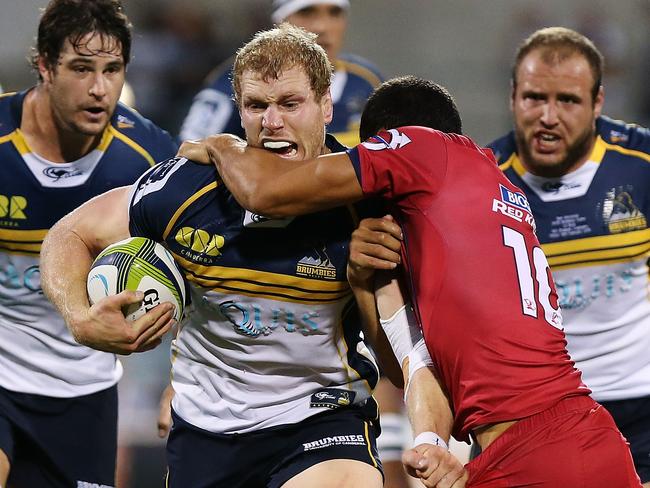 David Pocock on the charge for the Brumbies.