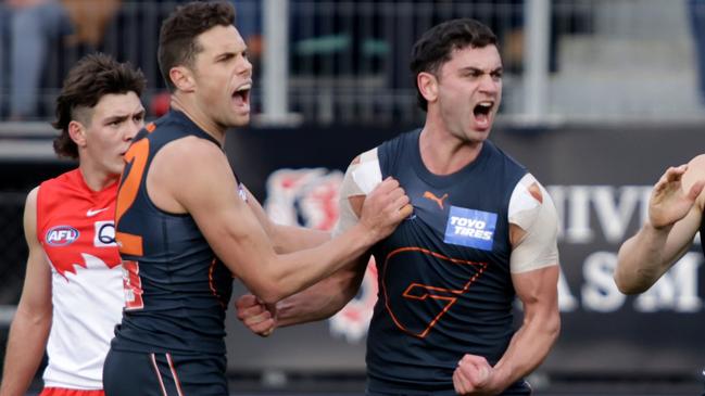 Can the Giants ride their momentum to an upset over the Cats? Picture: AFL Photos/Getty Images