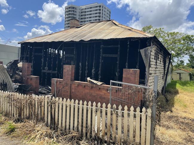 Abandoned house on Clifton Street, Blacktown gutted by fire. Picture: Ben Talintyre