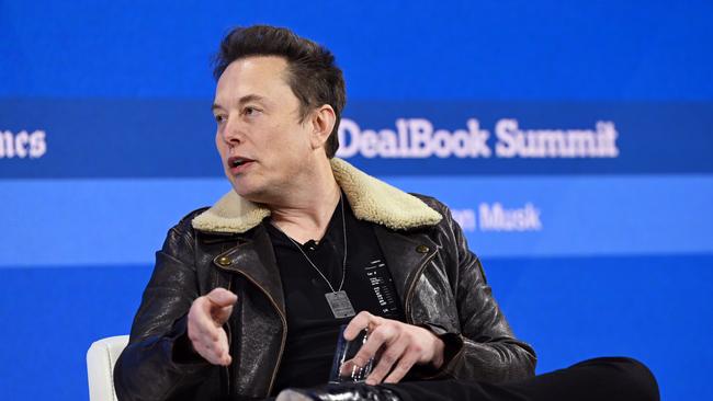 Musk made the comment while being interviewed by Andrew Ross Sorkin, speaking about the current advertiser boycott. Picture: Getty