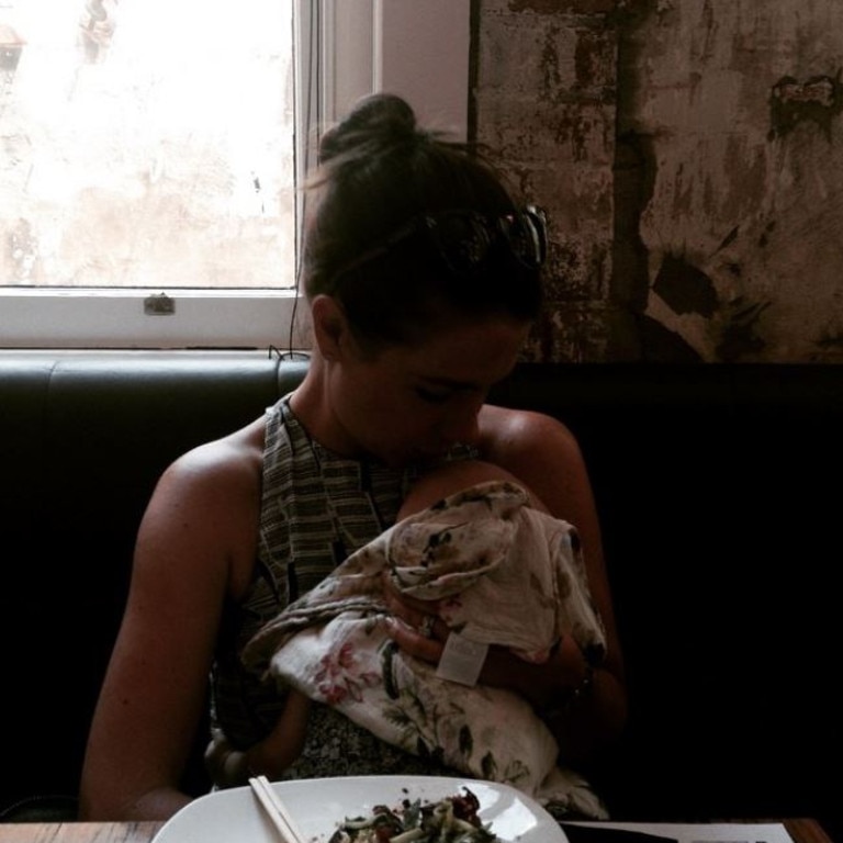 MOTHER'S DAY SPECIAL... Radio personality Kate Ritchie with baby girl Mae, "A lunch like this makes it very hard to head into the office.." Picture: Instagram