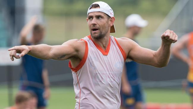 Luke Hodge is already having a big impact on the young Brisbane group. Picture: Grant Wells