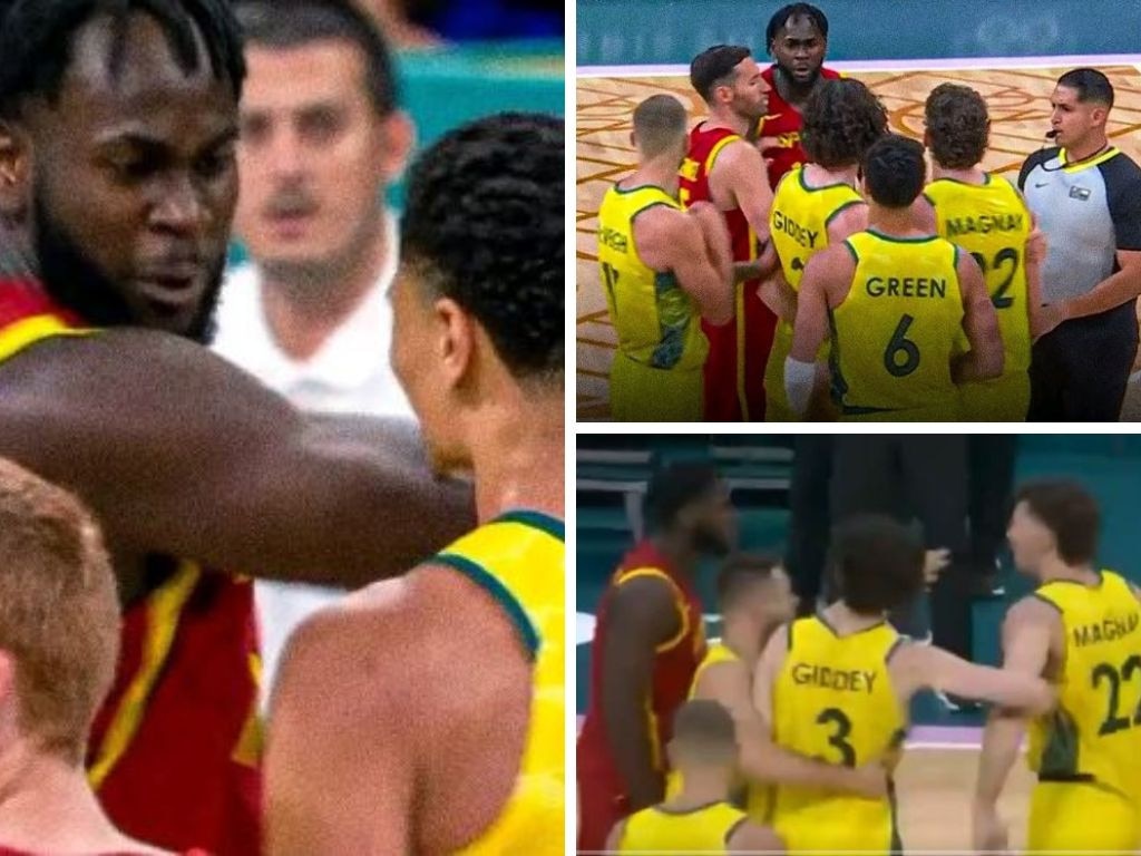 The Boomers game exploded early against Spain.