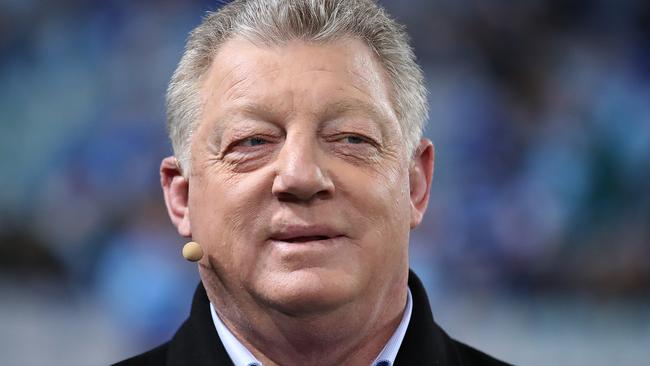 SYDNEY, AUSTRALIA - JULY 10: Phil Gould smiles during a tv broadcast before game three of the 2019 State of Origin series between the New South Wales Blues and the Queensland Maroons at ANZ Stadium on July 10, 2019 in Sydney, Australia. (Photo by Mark Metcalfe/Getty Images)