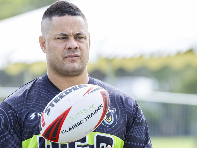 Jarryd Hayne at Nines Premier Rugby League event, Tugun, Saturday, January 25, 2025 - Picture: Richard Walker