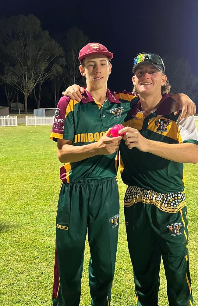 Owen Maguire and Luke Ward of Jimboomba Cricket Club.