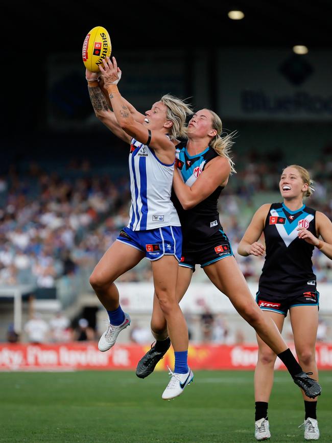 Netball is up against the fast rise of AFLW. Picture: Dylan Burns/AFL Photos via Getty Images