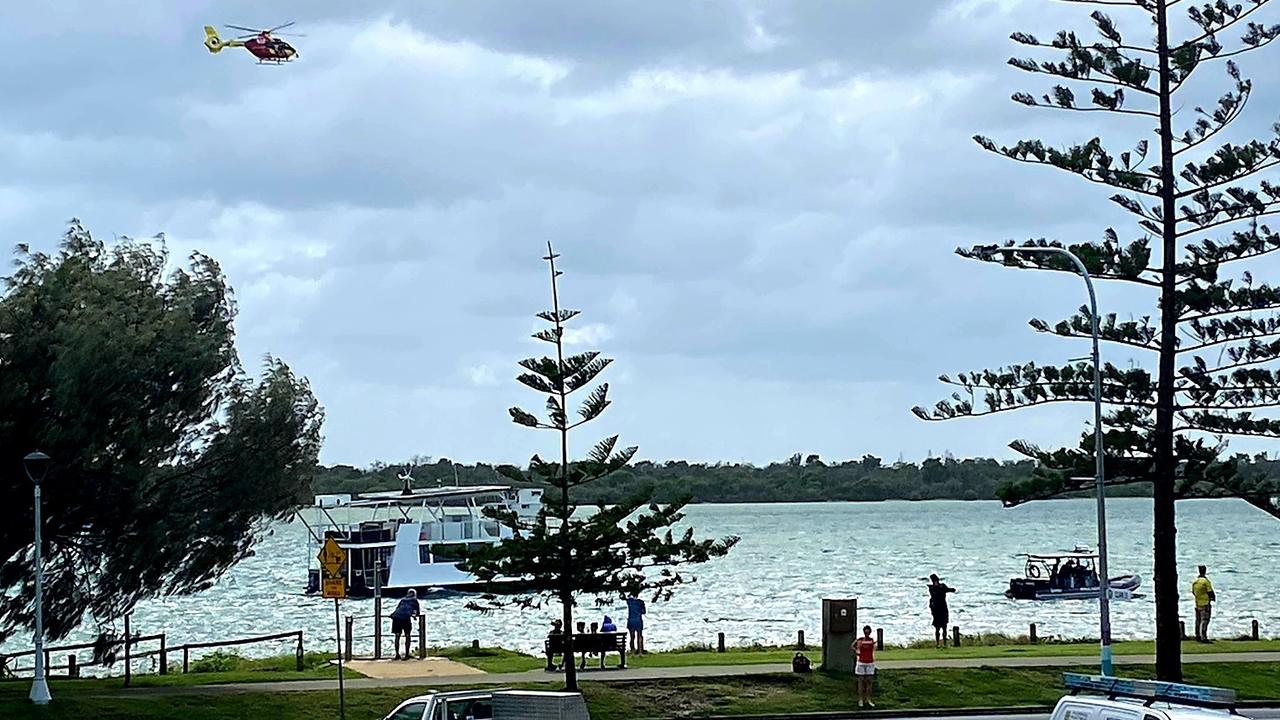 The Westpac Lifesaver Rescue Helicopter Service has joined in the search for the missing man off Wave Break Island. Picture: Supplied