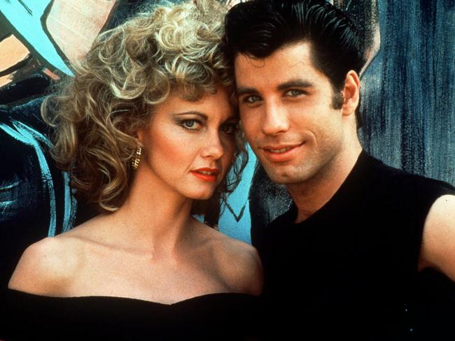 Olivia Newton-John and John Travolta in the 1978 film <i>Grease</i>.