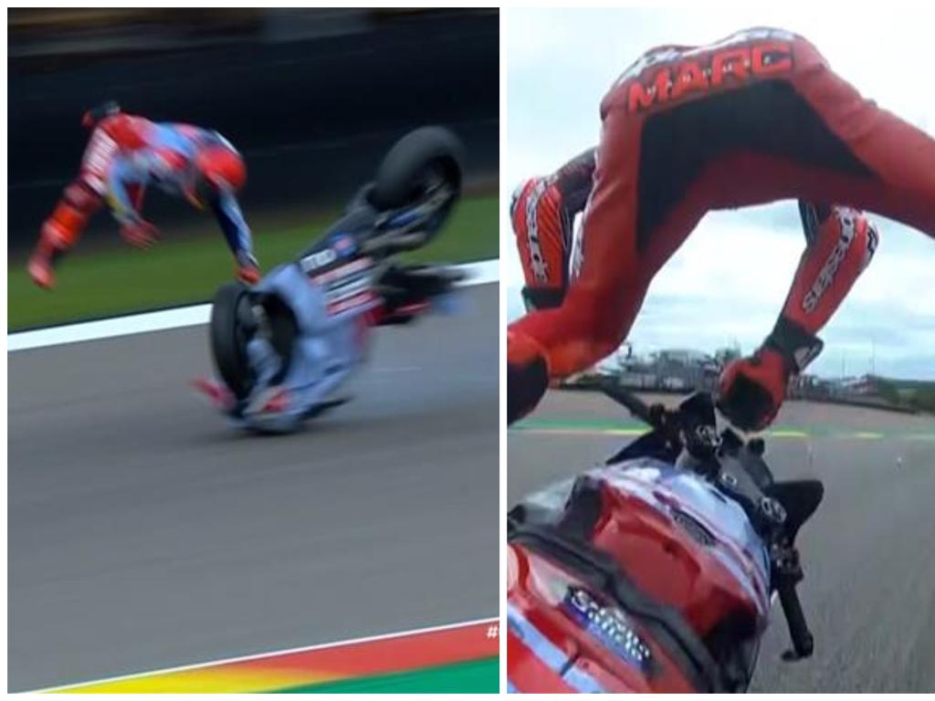 Marc Marquez was involved in a terrfiying crash in Germany.