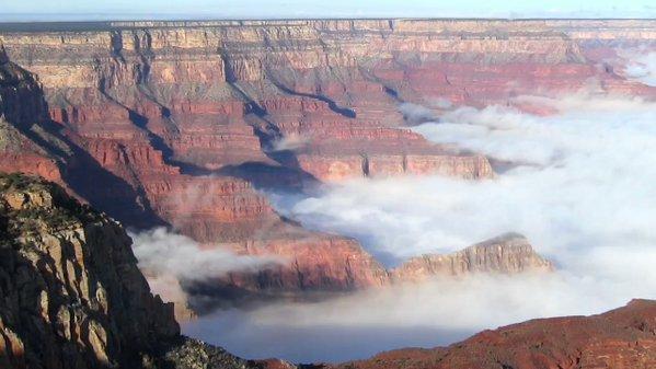 US AZ:    Breathtaking Video Captures Cloud Inversion in the Grand Canyon   May 17