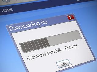 Illustration depicting a computer message box with a slow download concept.