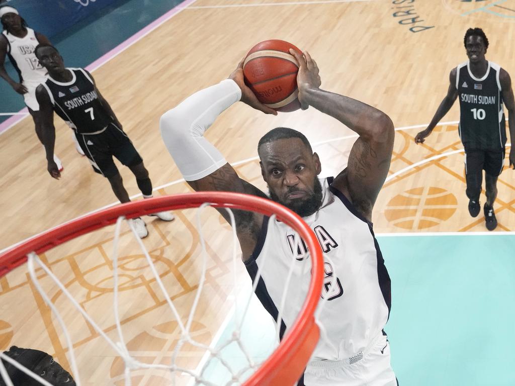 LeBron James joined the 300-point club for Team USA, alongside Carmelo Anthony and Kevin Durant. Picture: Getty Images