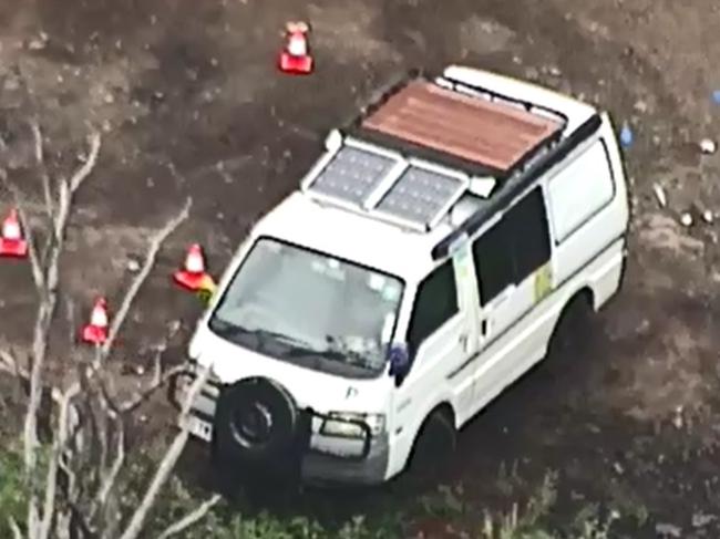 A van at the scene. Picture: Nine News Queensland