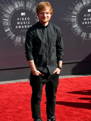 Ed Sheeran attends the 2014 MTV Video Music Awards.