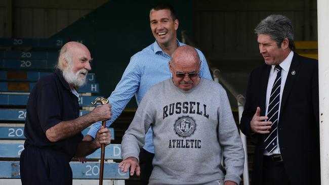 Carlton legends Bruce Doull, Stephen Silvagni, Alex Jesaulenko and Stephen Kernahan. Picture: Colleen Petch