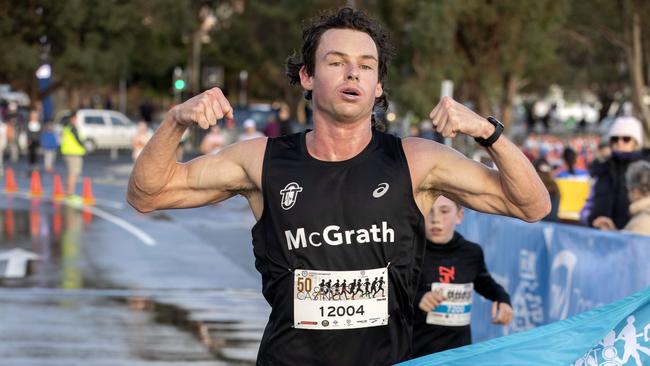 City to Casino Fun Run, James Hansen wins the men's 12km. Picture: Chris Kidd