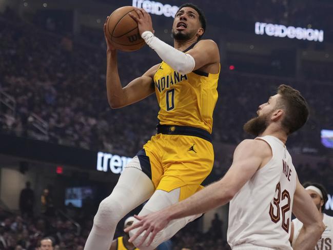 Tyrese Haliburton led the way for the Pacers in Game 1. (AP Photo/Sue Ogrocki)