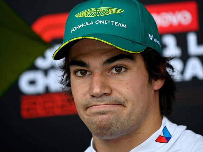 Aston Martin's Canadian driver Lance Stroll reacts after the sprint qualifying session ahead of the Formula One Chinese Grand Prix at the Shanghai International Circuit in Shanghai on April 19, 2024. (Photo by PEDRO PARDO / AFP)