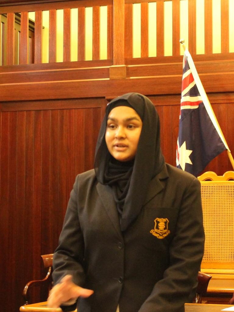 Glenunga International High School debater Mahdiya. Picture: Supplied