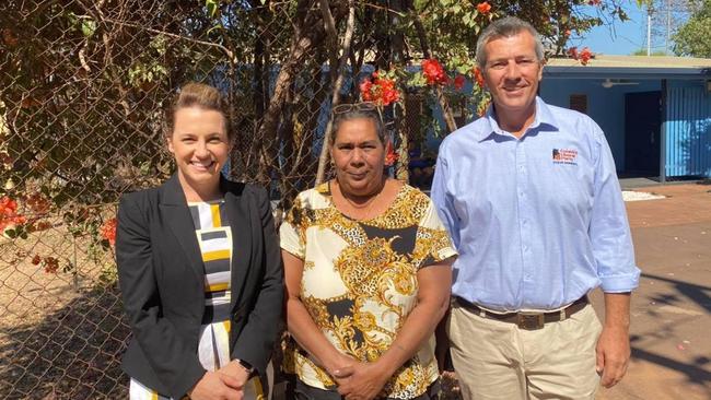 (L-R) NT opposition leader Lia Finocchiaro, Helen Secretary and Steve Doherty