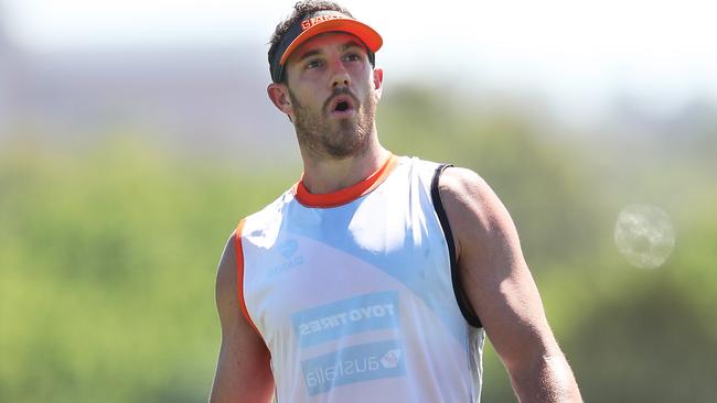 Shane Mumford at GWS training. Picture: Phil Hillyard