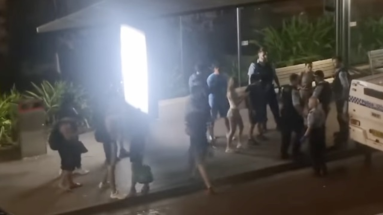 Police were called to Manly Wharf about 9pm on Monday following reports of a large brawl involving up to 40 teenagers. A knife was seized at the scene. Image: Manly Observer