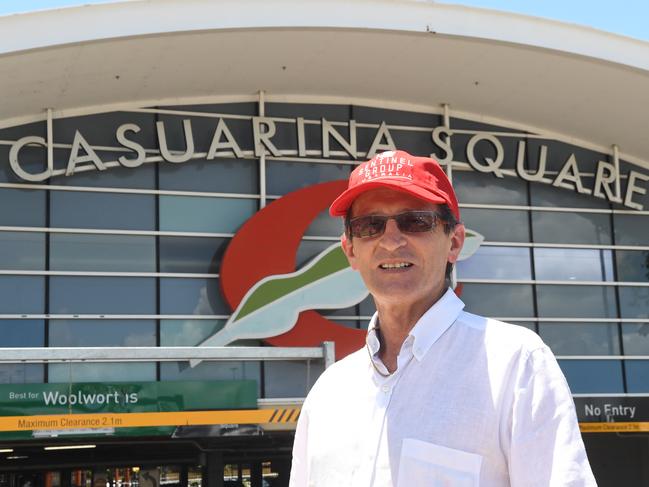 Sentinel Property Group’s Warren Ebert outside Casuarina Square. Picture: (A)manda Parkinson