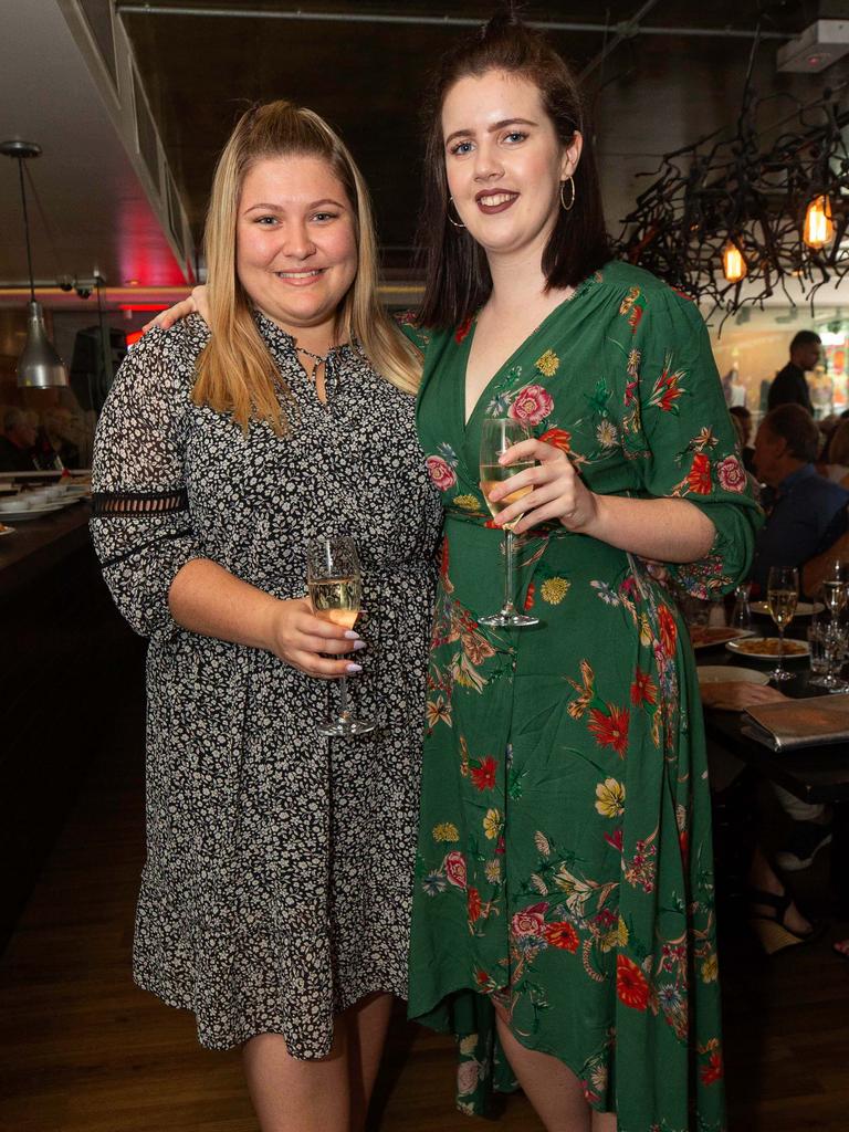 Madeline Tetzner and Alana Pilcher at Bucci's seventh birthday celebrations. Picture: Stephen Archer