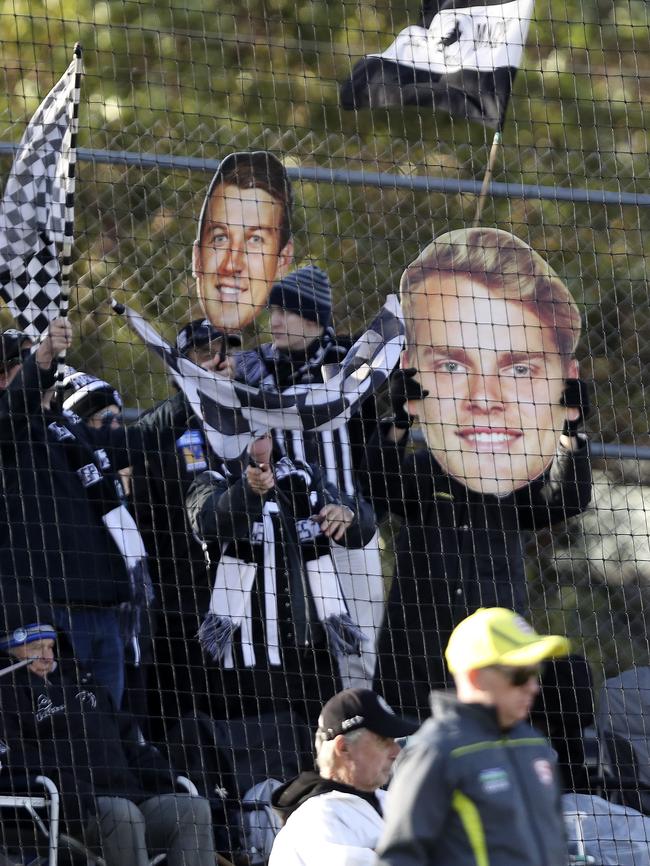 A couple of familiar faces in the Port cheersquad. Picture: Sarah Reed