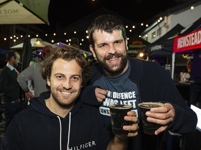 Jack Horton (left) and Joshua Hohn at Brewoomba hosted by Fitzy's, Saturday, August 17, 2024. Picture: Kevin Farmer