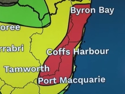 Severe storm warning for northern NSW, southeast QLD on Thursday. Picture; BOM