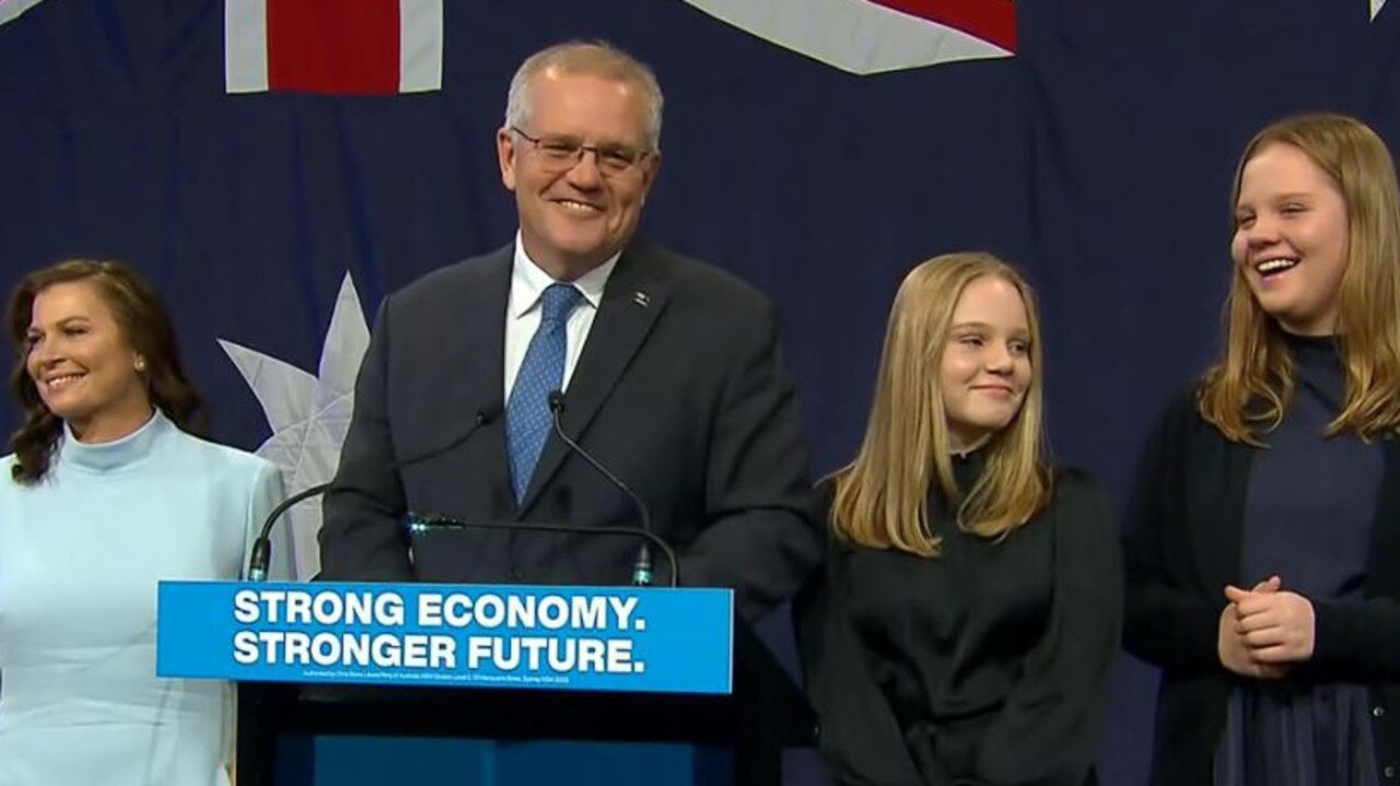 The former Prime Minister said he still believed in miracles, referencing his family instead of a shock election win this time. Picture: Nine News