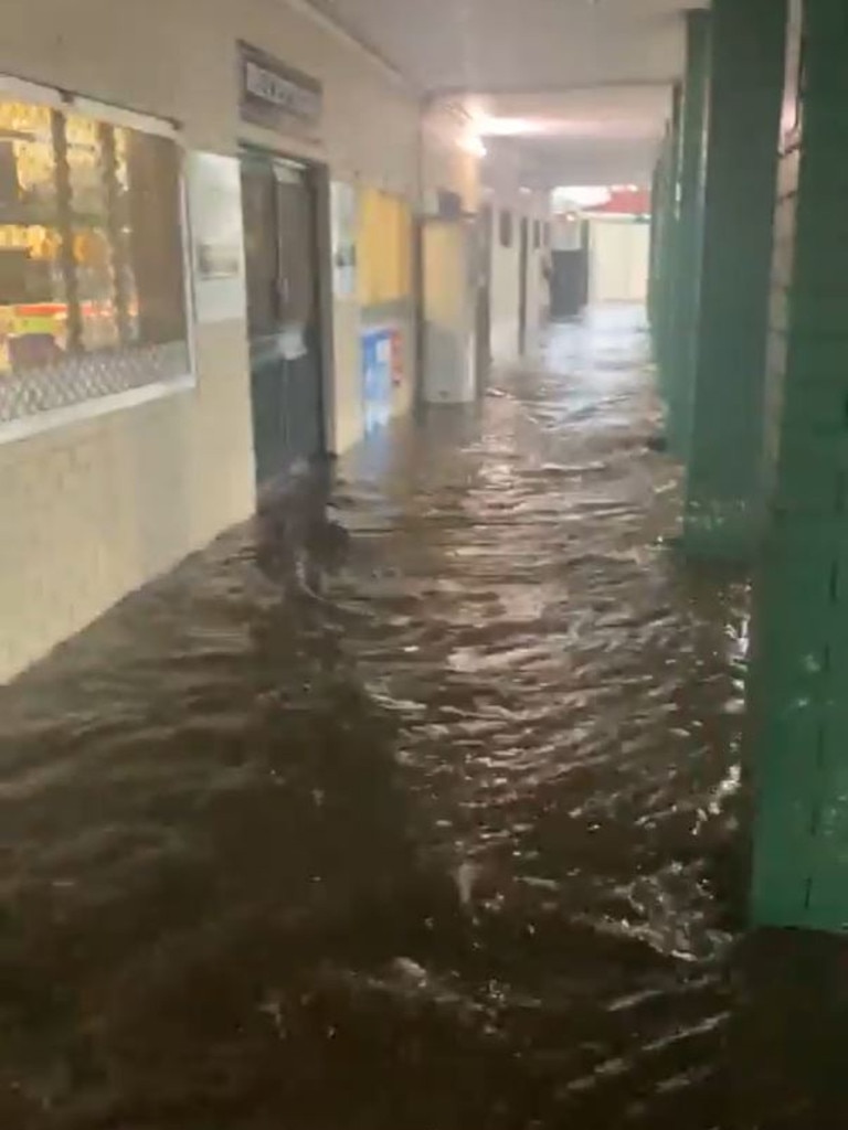 Flooding at the Timber Creek Hotel.