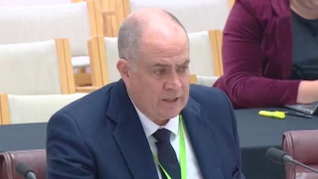 ABC managing director David Anderson appearing at Senate estimates.