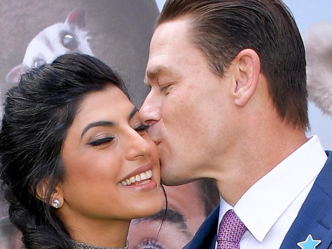 WESTWOOD, CALIFORNIA - JANUARY 11: (L-R) Shay Shariatzadeh and John Cena attend the Premiere of Universal Pictures' "Dolittle" at Regency Village Theatre on January 11, 2020 in Westwood, California. (Photo by Matt Winkelmeyer/Getty Images)