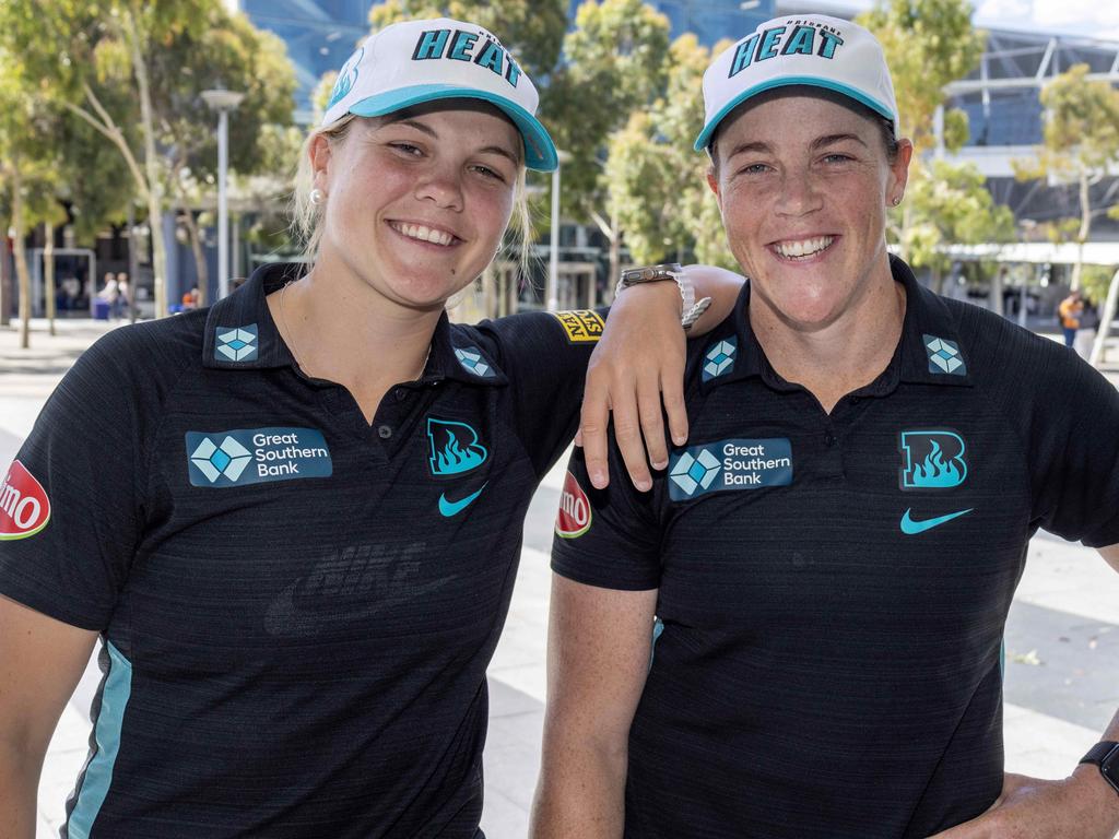 Voll and Harris will be on opposing sides this season with the youngster one of several players leaving the Heat for WBBL10. Picture: Kelly Barnes