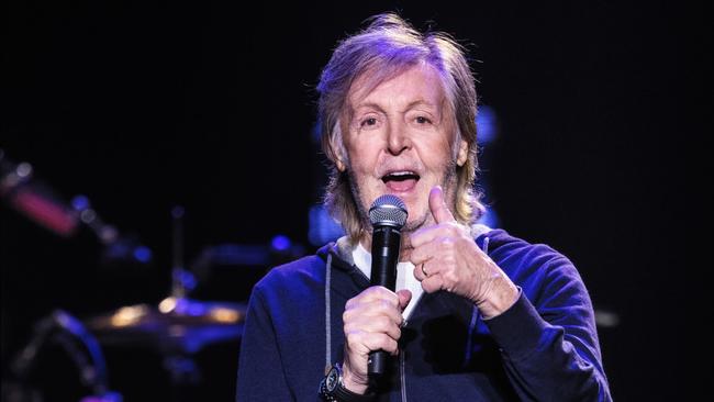 British singer-songwriter Paul McCartney speaking with fans during an exclusive Q+A event held at the Adelaide Entertainment Centre on Tuesday, ahead of his national tour starting at the same venue the following night. Picture: MPL Communications