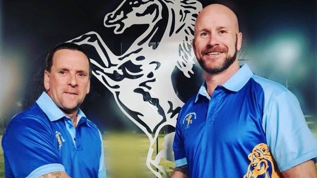 Reservoir president Luke Bryant and re-signed coach Jason Hamilton. Picture: Supplied