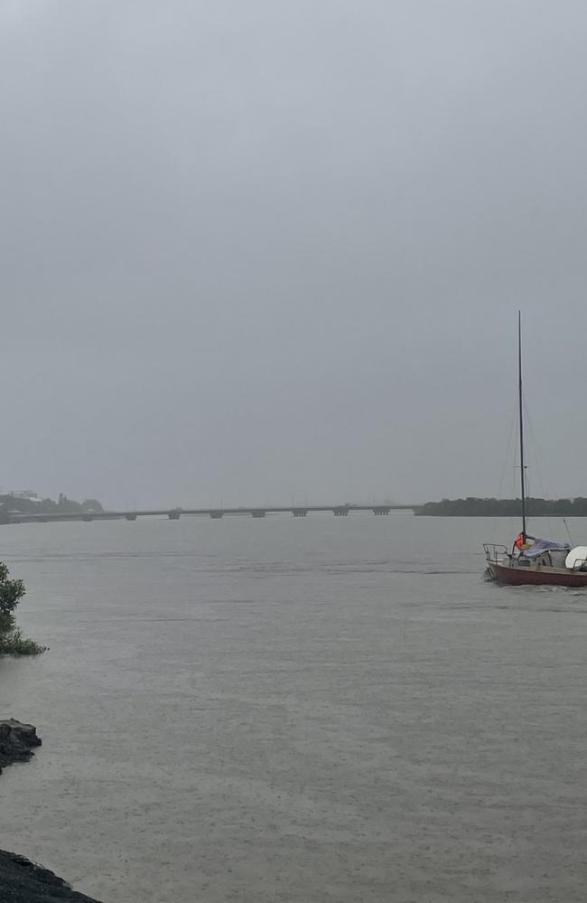 The Pioneer River from the boat ramp on January 17, 2023 just before high tide. Picture: Mitch Dyer