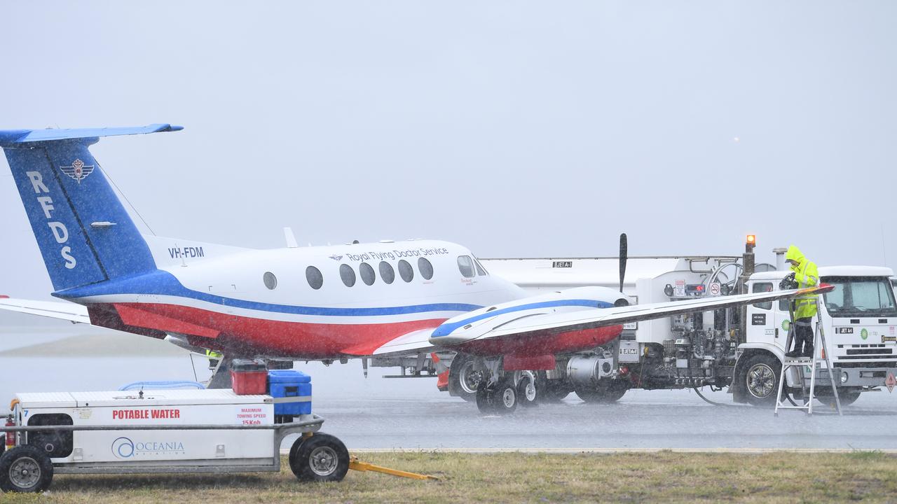 The family were so thankful to The Royal Flying Doctor Service. Picture: NewsWire / Dan Peled