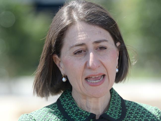 Gladys Berejiklian speaks to the media. Picture: NCA NewsWire / Jeremy Piper