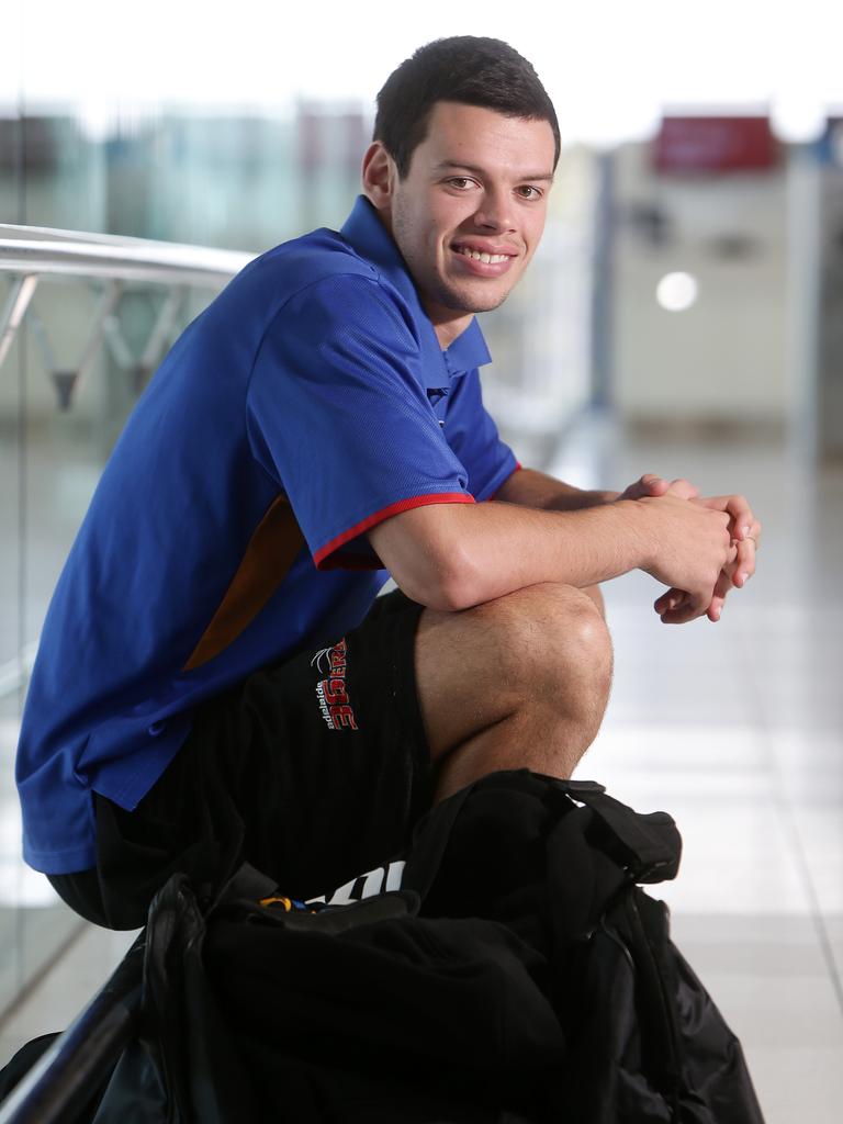 Jason Cadee at Adelaide Airport in 2014.